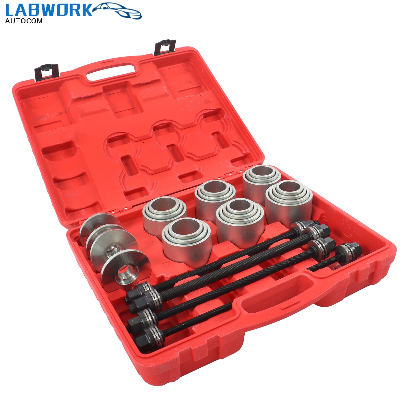 28Pc Universal Press Pull Sleeve Kit Remove Bearings Bushes Seals Garage Tool