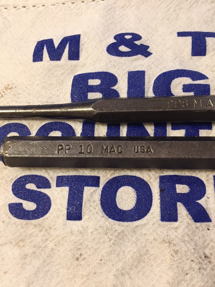 Mac Tools USA Pair of Pin Punches PP8 & PP10