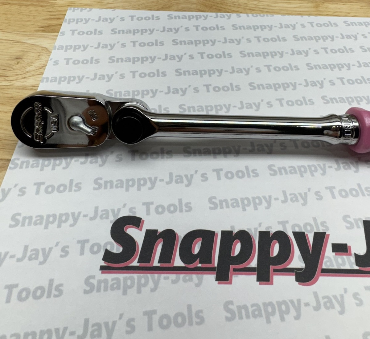 Snap-on Tools PEARL PINK 3/8″ Drive Hard Grip Multi-Position Ratchet FHD80MPPP