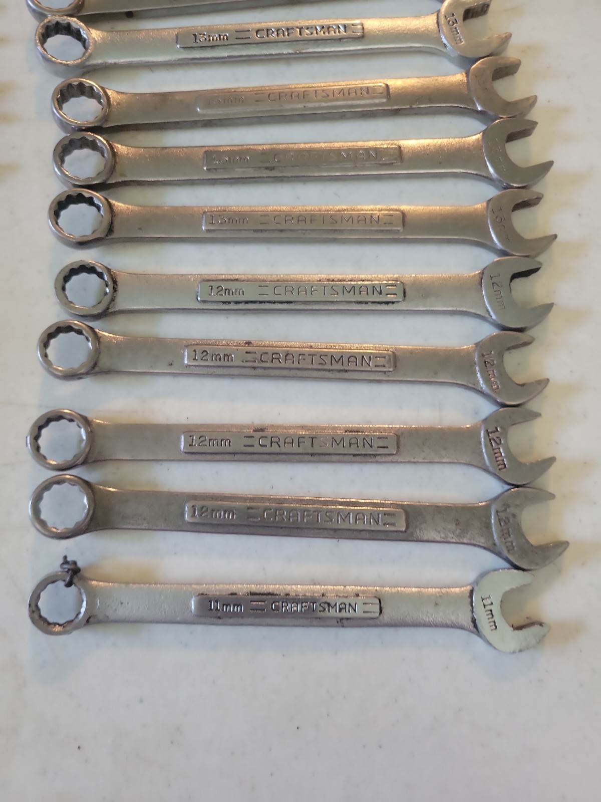 Vintage Craftsman Wrench Lot Of 25 12pt Mixed Metric & Standard Many Duplicates