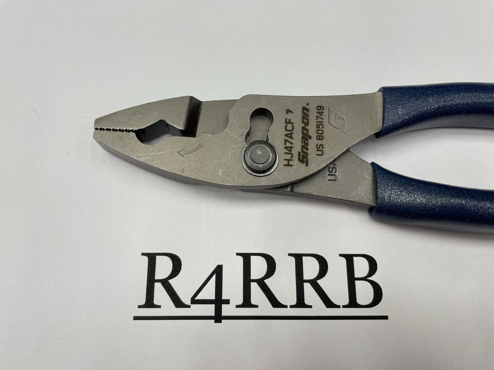 Snap-on Tools USA NEW STYLE POWER BLUE Soft Grip 8″ Flank Jaw Pliers HJ47ACFMB