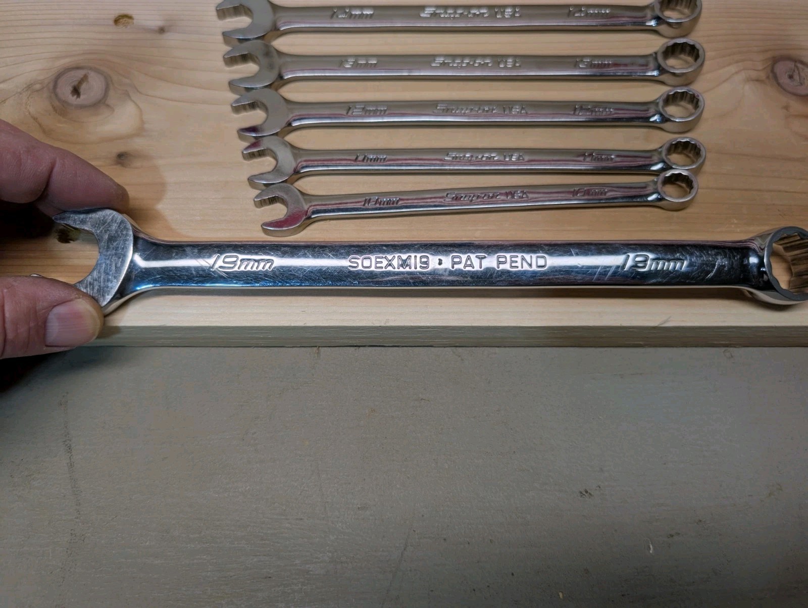 Snap-On soexm710 10 Pc. metric flank drive plus combination wrench set 10-19mm