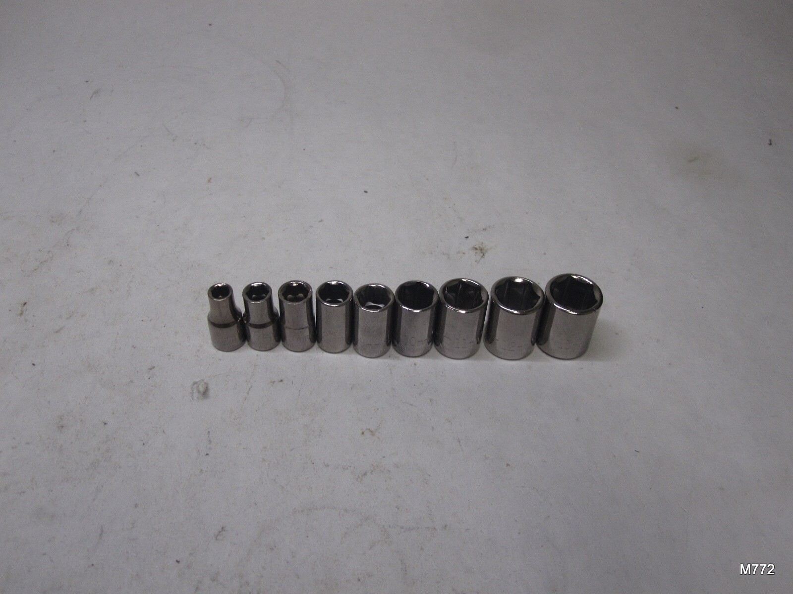 9 Qty Assorted Craftsman 6PT Sockets 1/4″ Drive 5, 6, 7, 8, 9, 10, 11, 12, 13mm