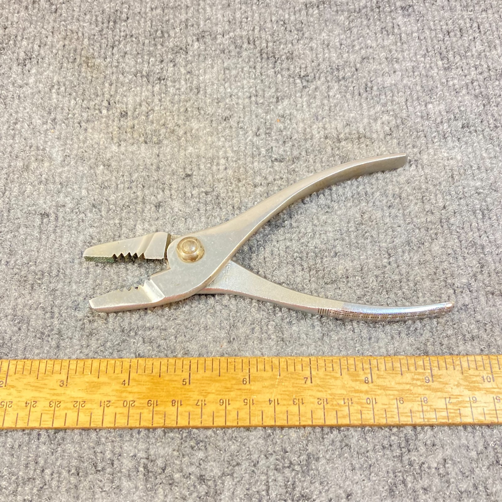 Crescent Pliers Slip Joint Wire Cutting Flat Thin Nose 6 1/2″ #LS26 USA