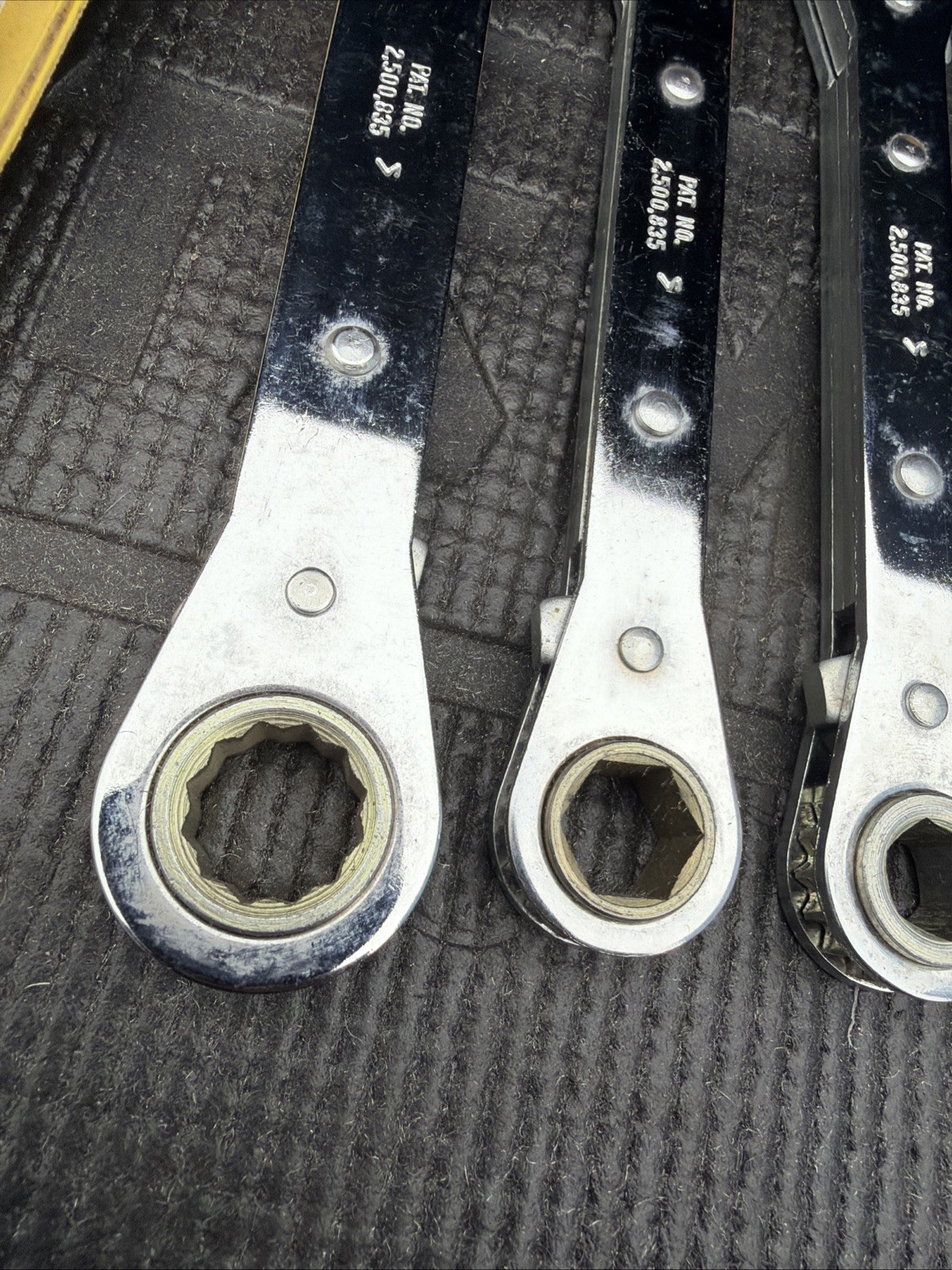 Rare SK Professional Tools USA Nos 4PC Metric Box End Ratcheting Wrench Set 340M
