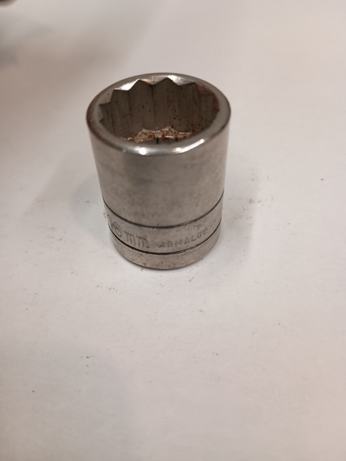 Armstrong 16mm 12 Point Shallow Chrome Socket 3/8″ Drive 38-116 Armaloy USA