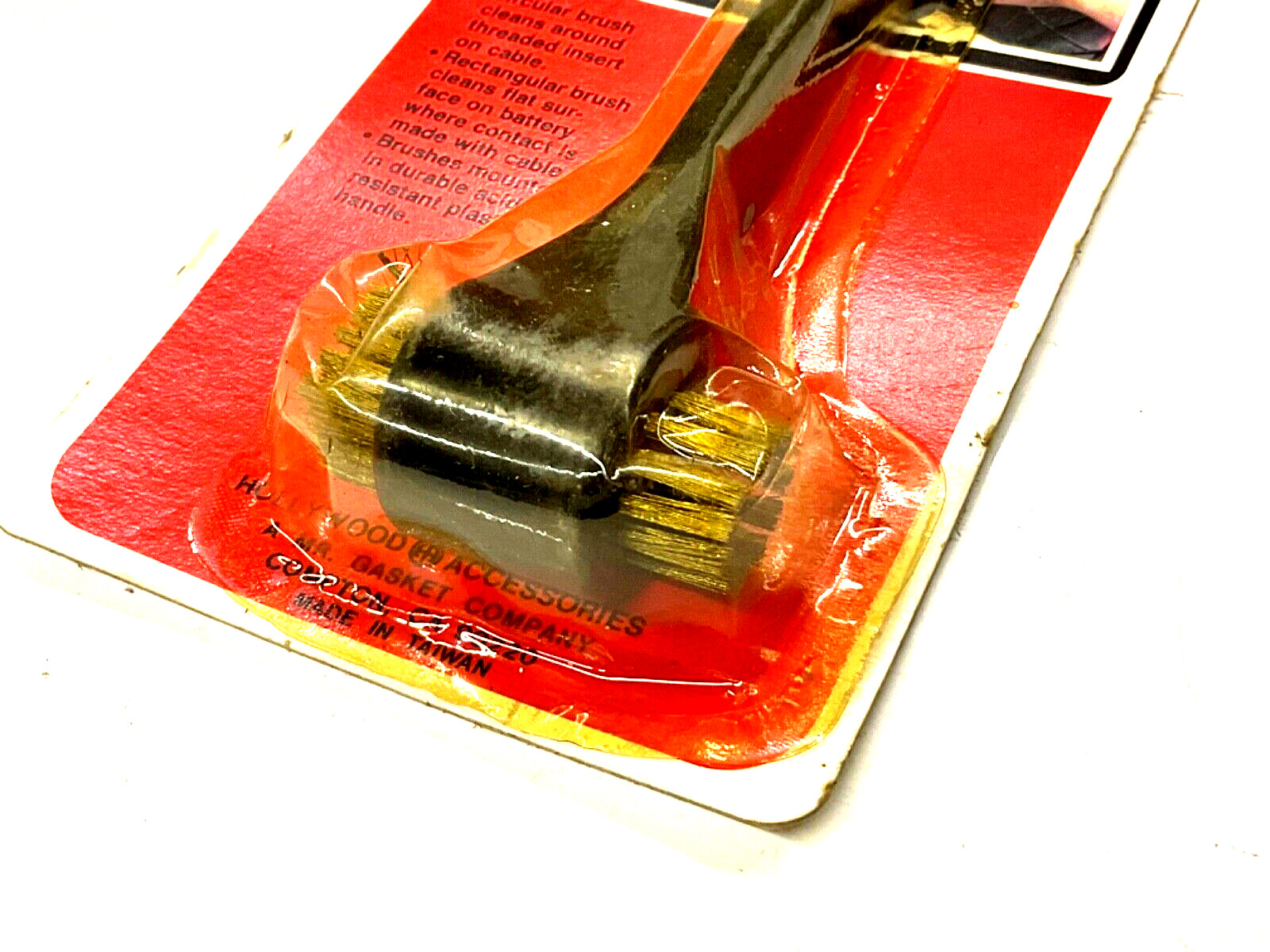 NOS! VINTAGE HOLLYWOOD ACCESSORIES MR. GASKET SIDE TERMINAL BATERY BRUSH, T37C