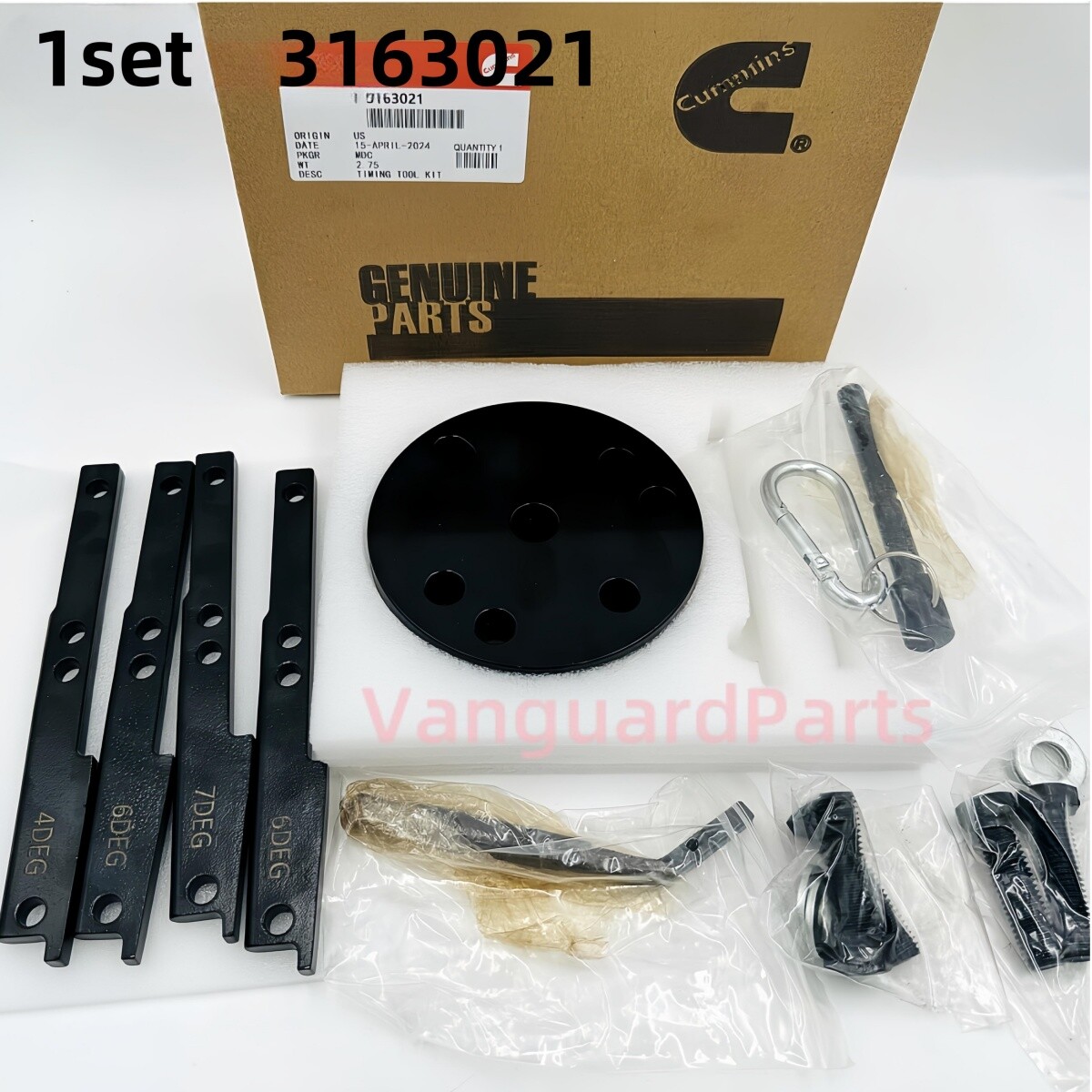 NEW 3163021 ISX QSX Timing Injector Cam Gear Puller Tool Kit 3163069 3163530