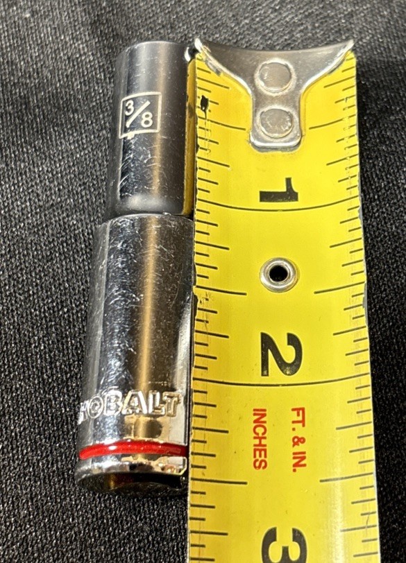 Kobalt Standard (SAE) 3/8″ Drive 12-point Deep Socket 337805 Red Line Great Con.