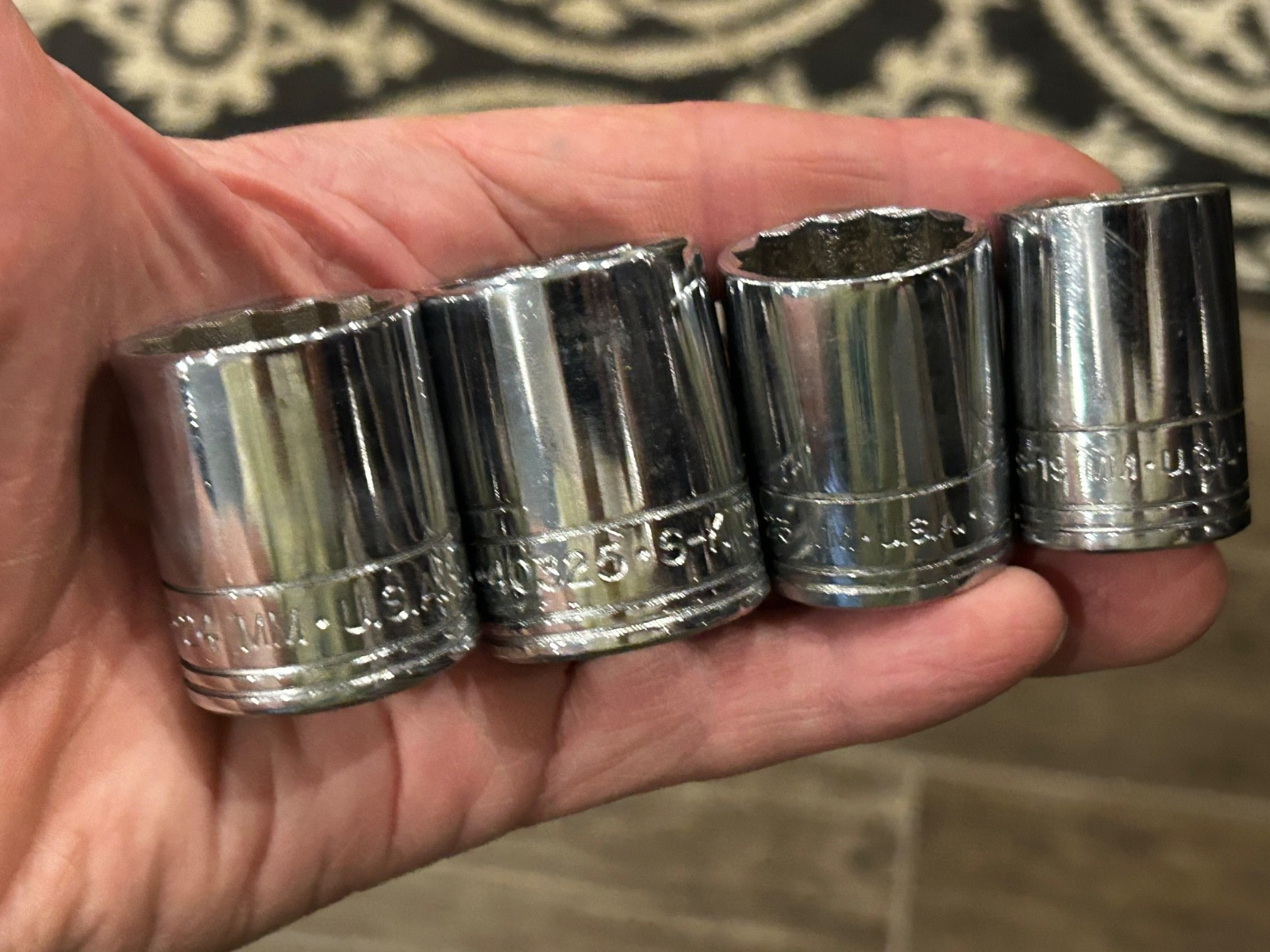 S-K Tools 40328- 28MM & 11 Sockets 12 pt & 451 Adapter 3/8-1/2-$40 Start