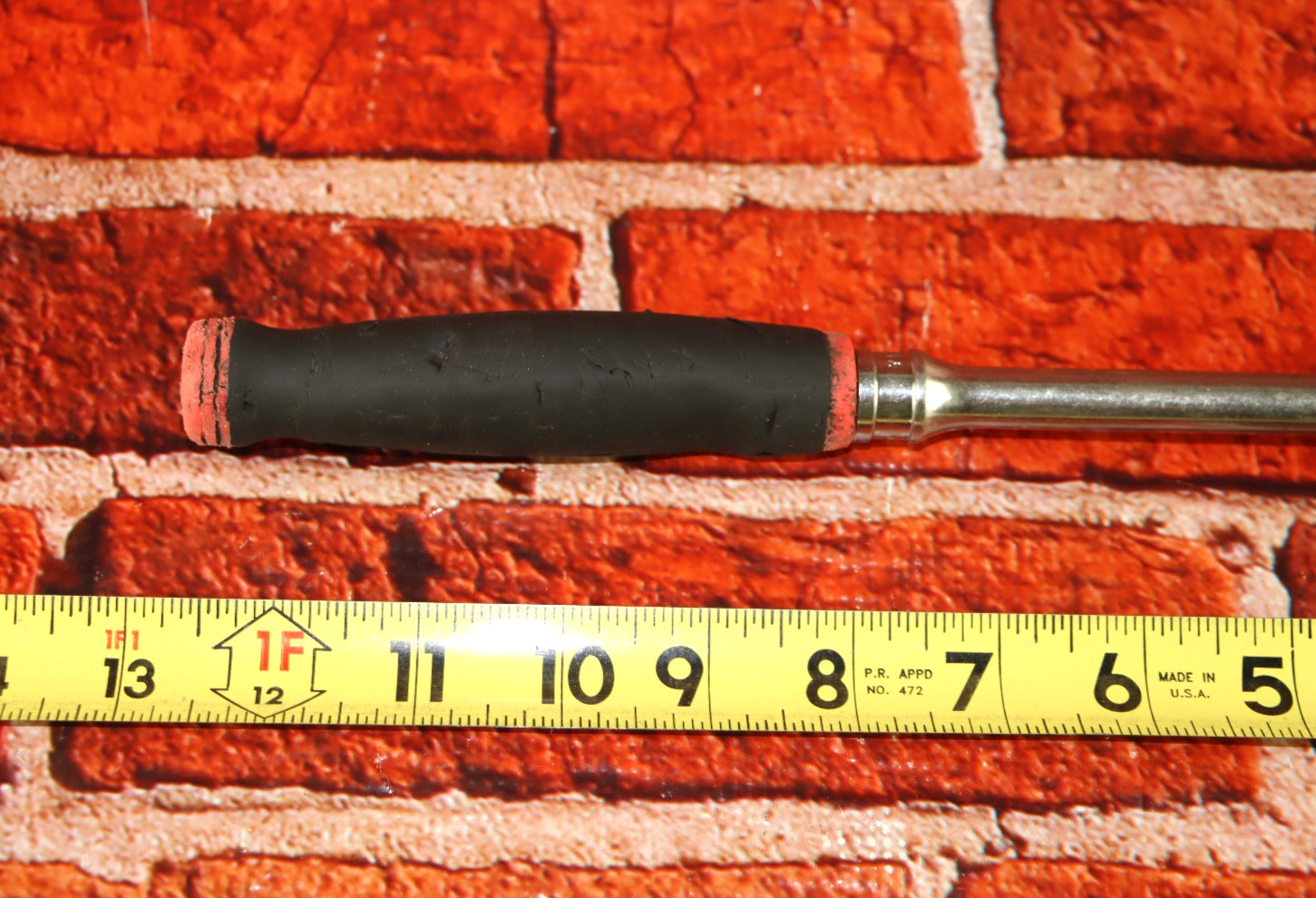 Snap-on Tools USA 3/8″ Drive RED Soft Grip LONG Fixed Head Ratchet FHL80