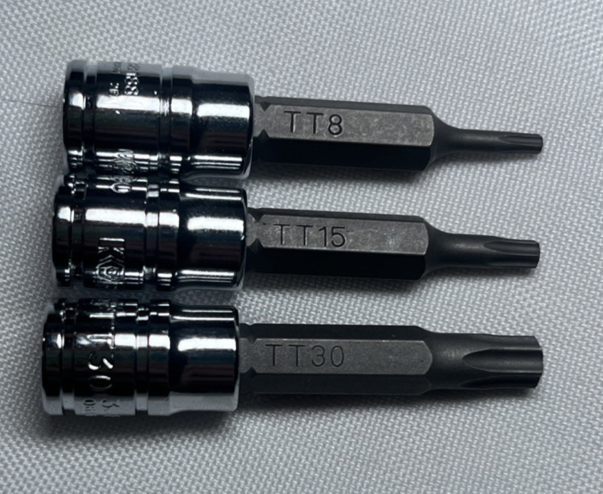 9pk Kobalt Tamper & Standard Torx Bit Sockets 1/4” Drive T10 T15 T25 T30 + More