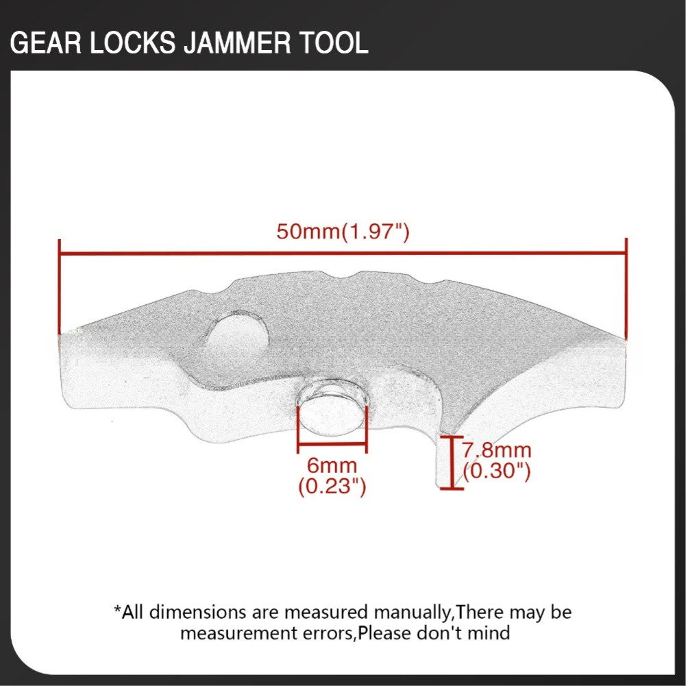 Gear Lock Tool for ATV Motorcycle Transmission Service Metal Black Silver
