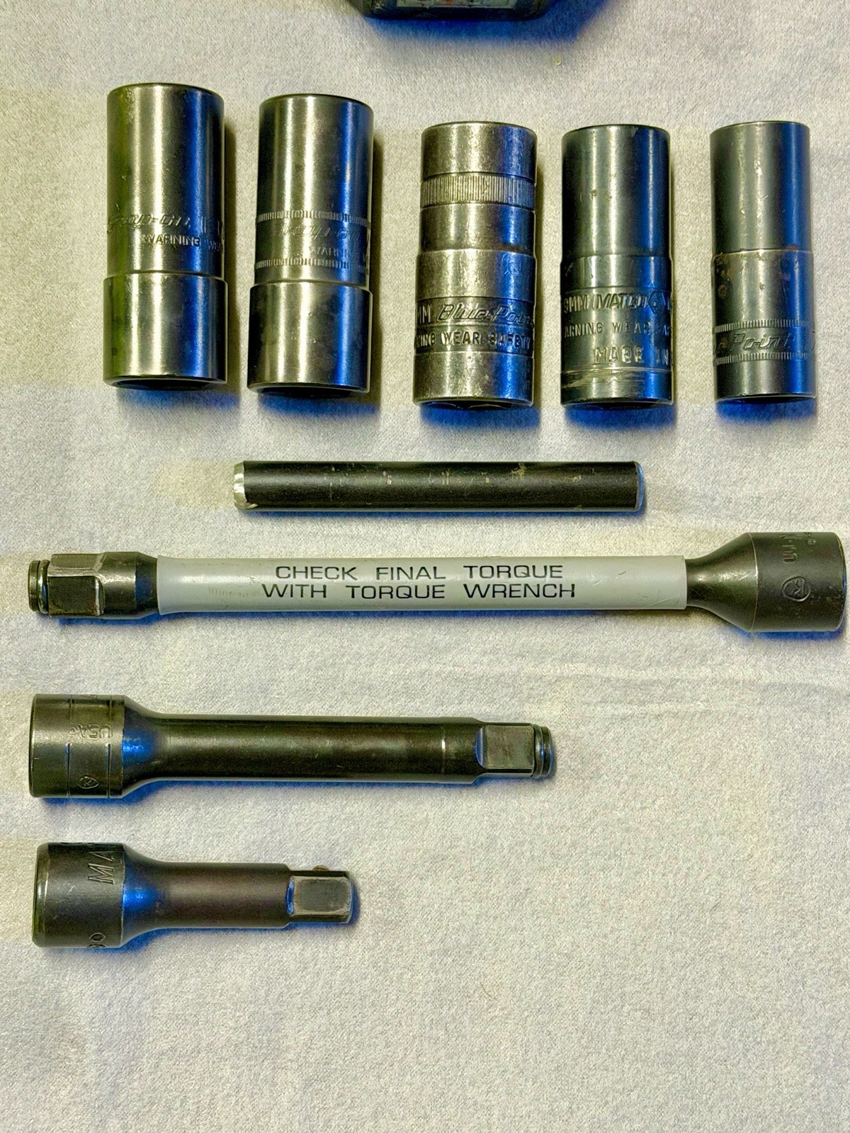 Snap-on HBBD32HV High-Viz Hammer ECUHA158 LED Light 1/2 Breaker Bar Twist Socket