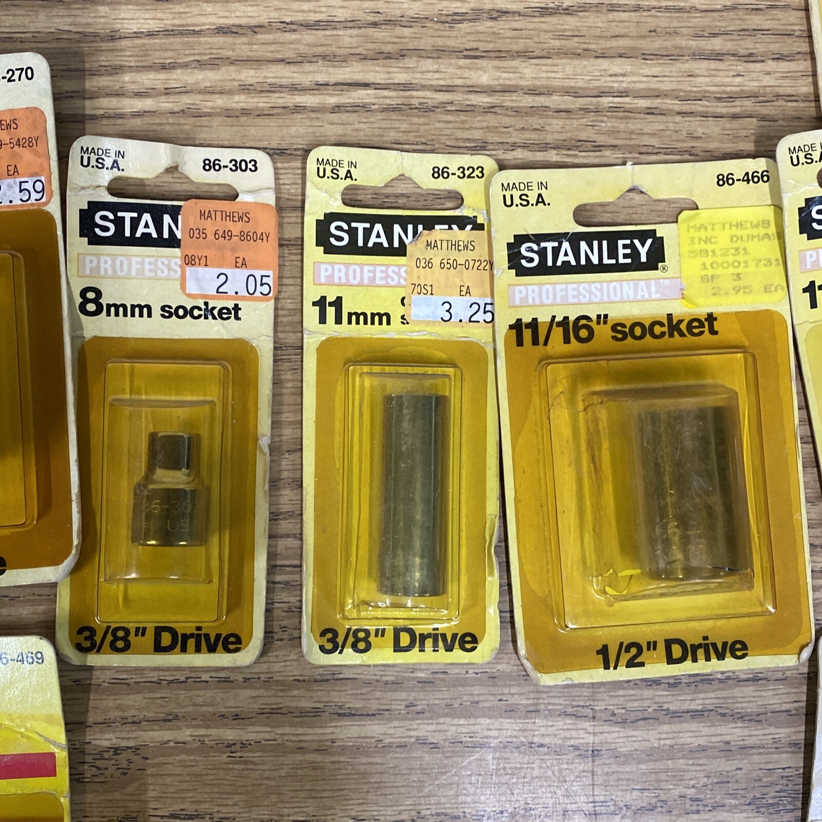 Vintage Stanley Professional Standard Metric Socket Tools Lot Bundle U.S.A.