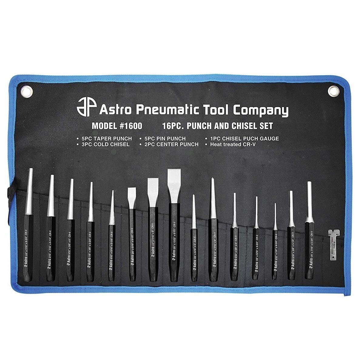Astro Pneumatic 16-Piece Taper, Punch & Chisel Set 1600 – BRAND NEW