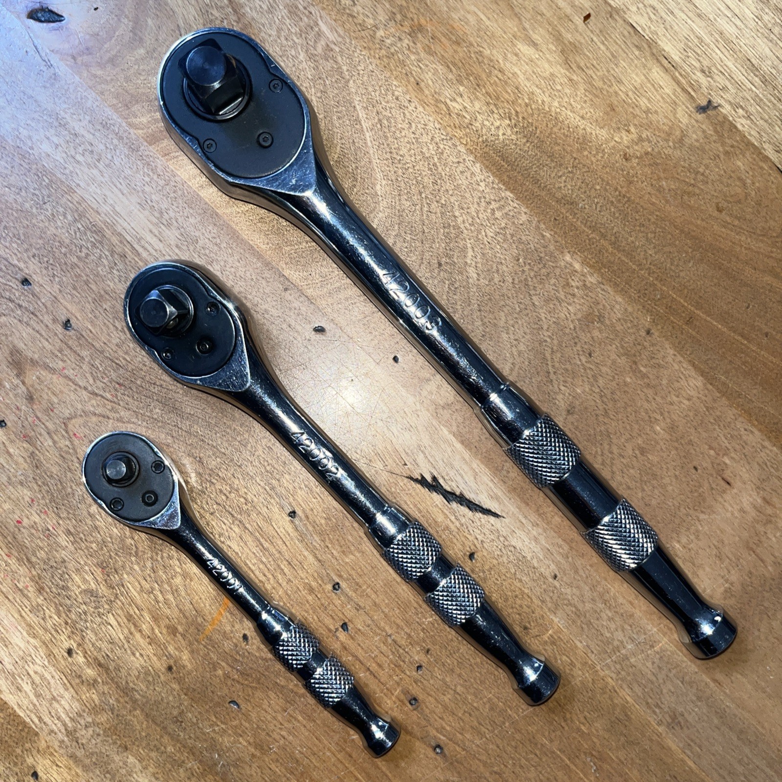 ARES Quick Release Ratchet Lot 3 Pieces – 1/2” , 3/8”, And 1/4” Drive Used