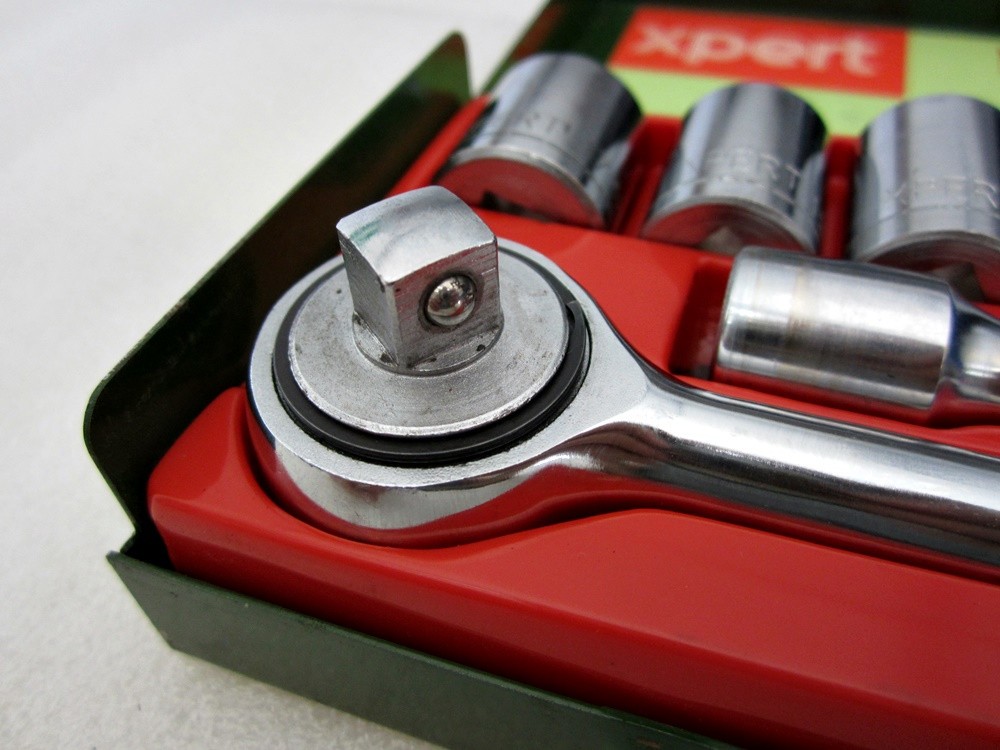 Vintage Indestro Xpert 3/8″ Drive 13pc Metric Socket Set 90504 Made in Japan