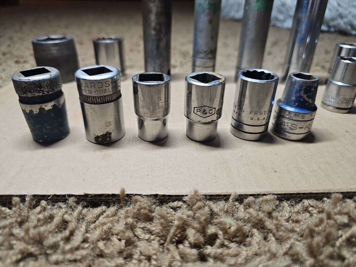 Vintage Various Socket Lot of 21 Ward’s P&C S-K TrueCraft Proto