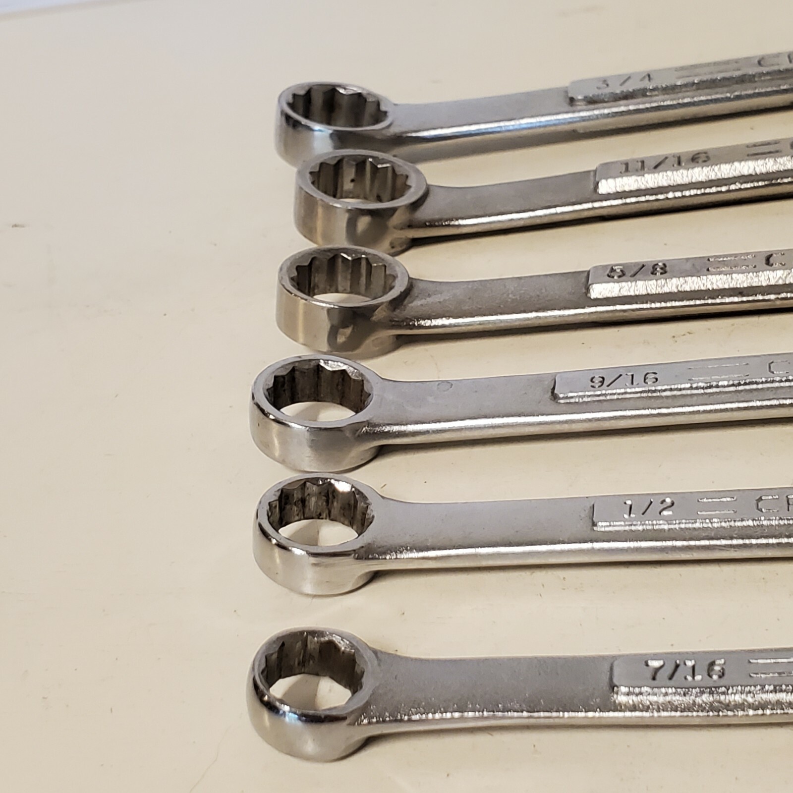 Vintage Craftsman USA 6 pcs SAE 12 Point Combo Wrench Set VA VV Various Sizes