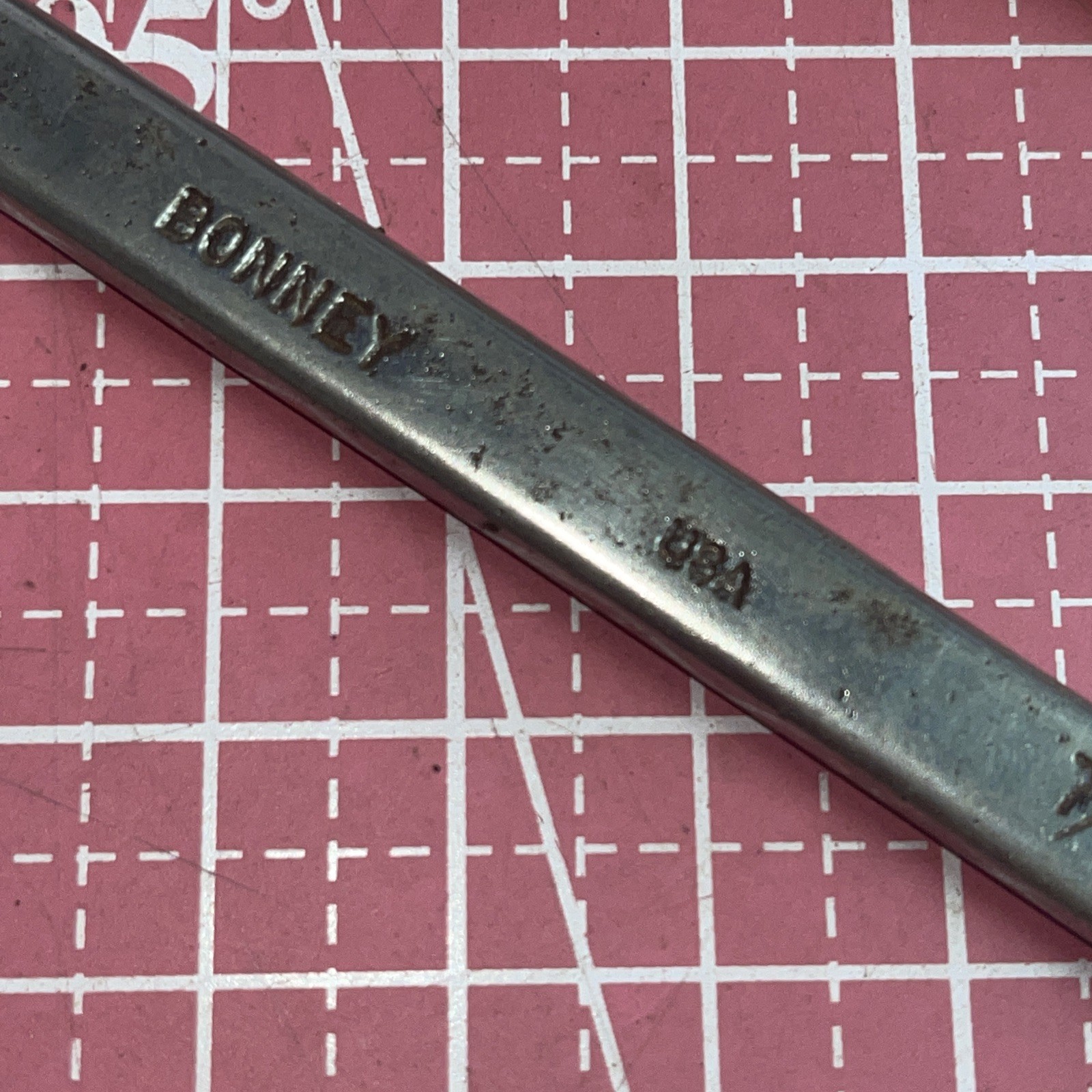 Bonney USA 1114H 7/16 In SAE 6 Point Combination Wrench Vintage 7/16”