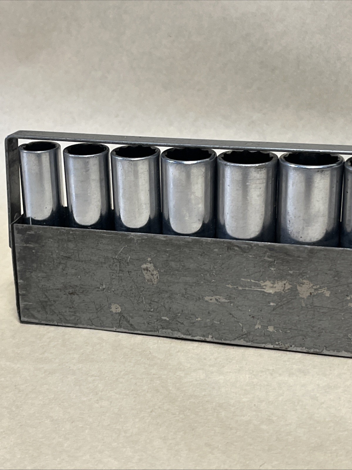 Craftsman USA 1/2” Drive Deepwell Socket Set 12pc -V- Series 12 Point Metal Rack