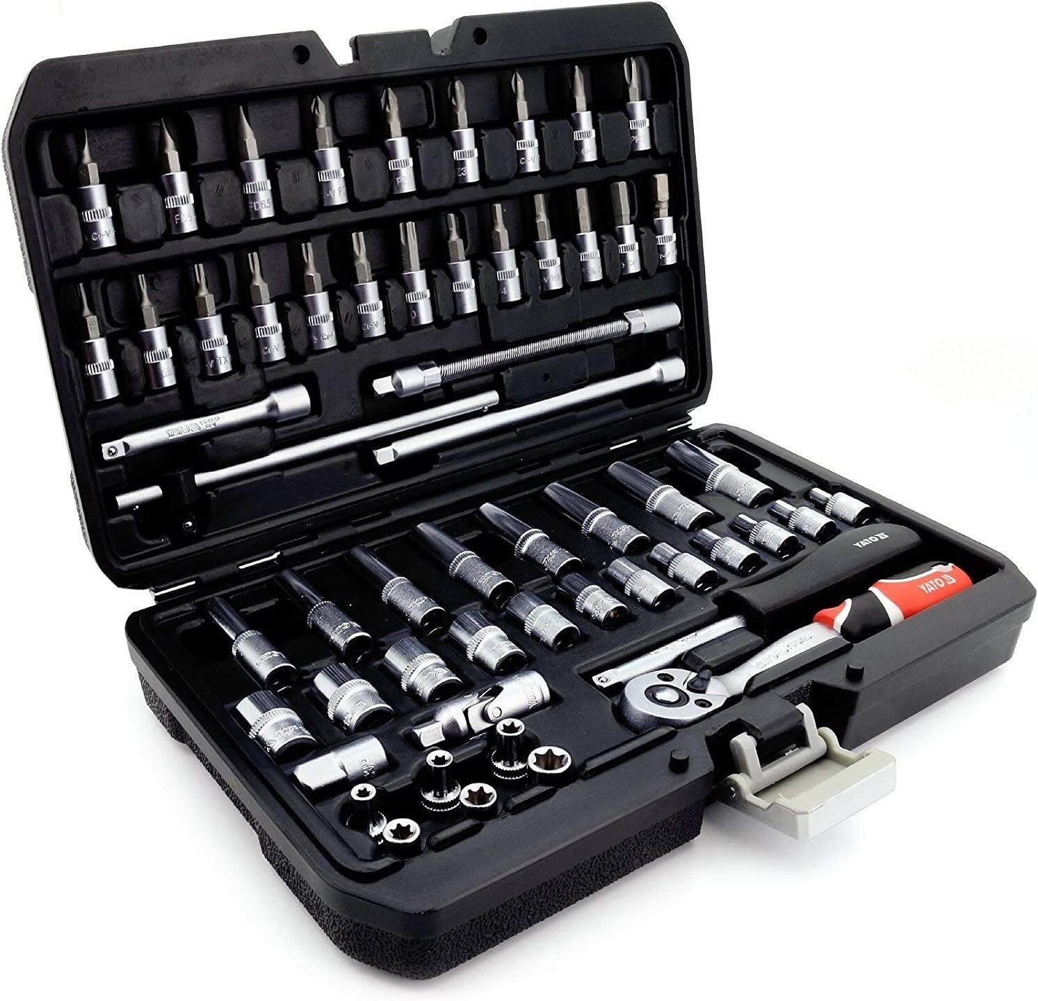 1/4″ Socket Set Ratchet 56pcs Yato Professional Tools Toolbox AS-DRIVE YT-14501