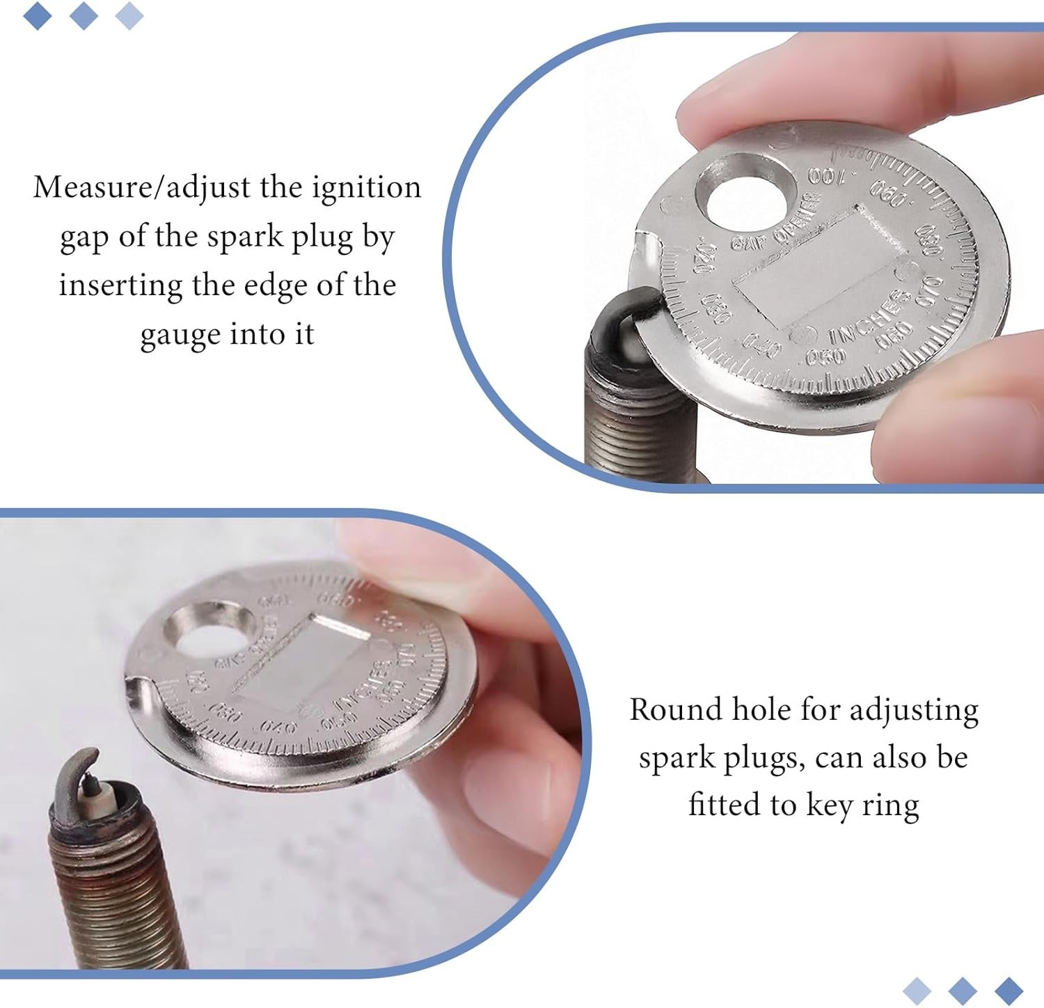 Spark Plug Measuring Tool, Zinc Alloy Wire Gap 1 PCS