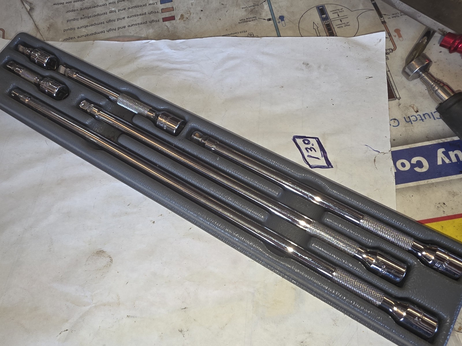 Snap on tools 106ATMXW 1/4″ Drive Extension Set 6 Piece Set Wobble Ends