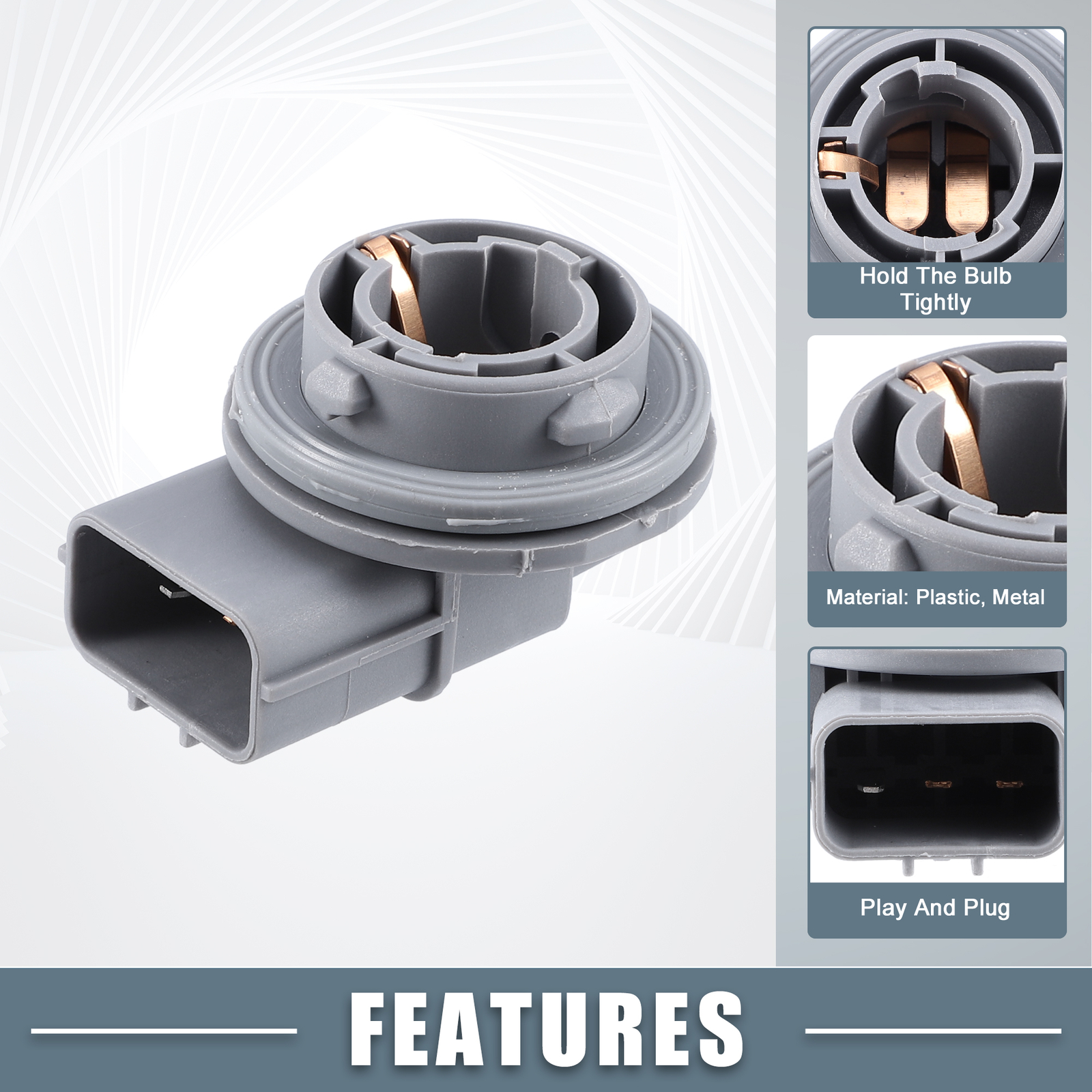 Pieceof2 Headlight Headlamp Bulb Holder Socket 921603C000 fit for Hyundai Accent
