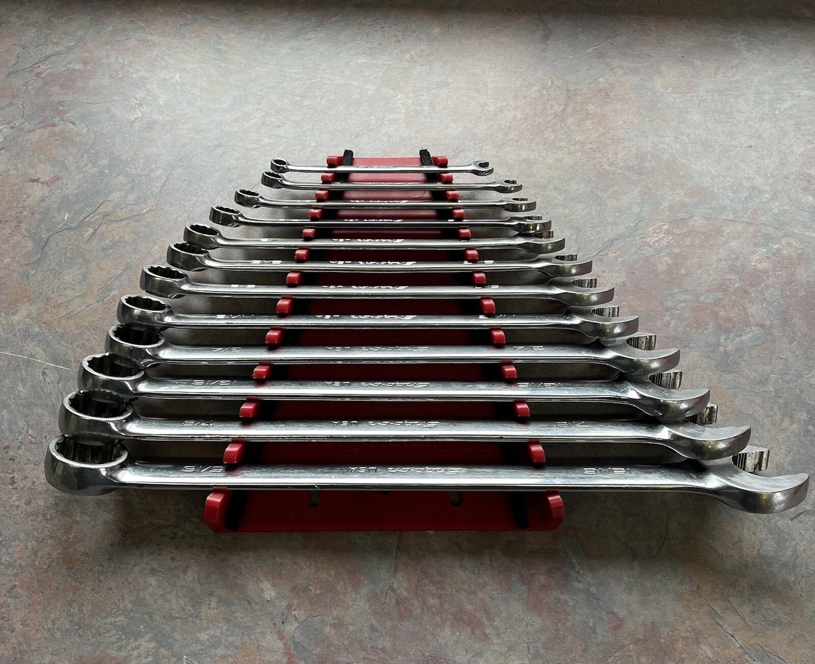 SOEX01 Snap On 13 Pc 12-Point SAE Flank Drive Combination Wrench Set 1/4”-15/16”