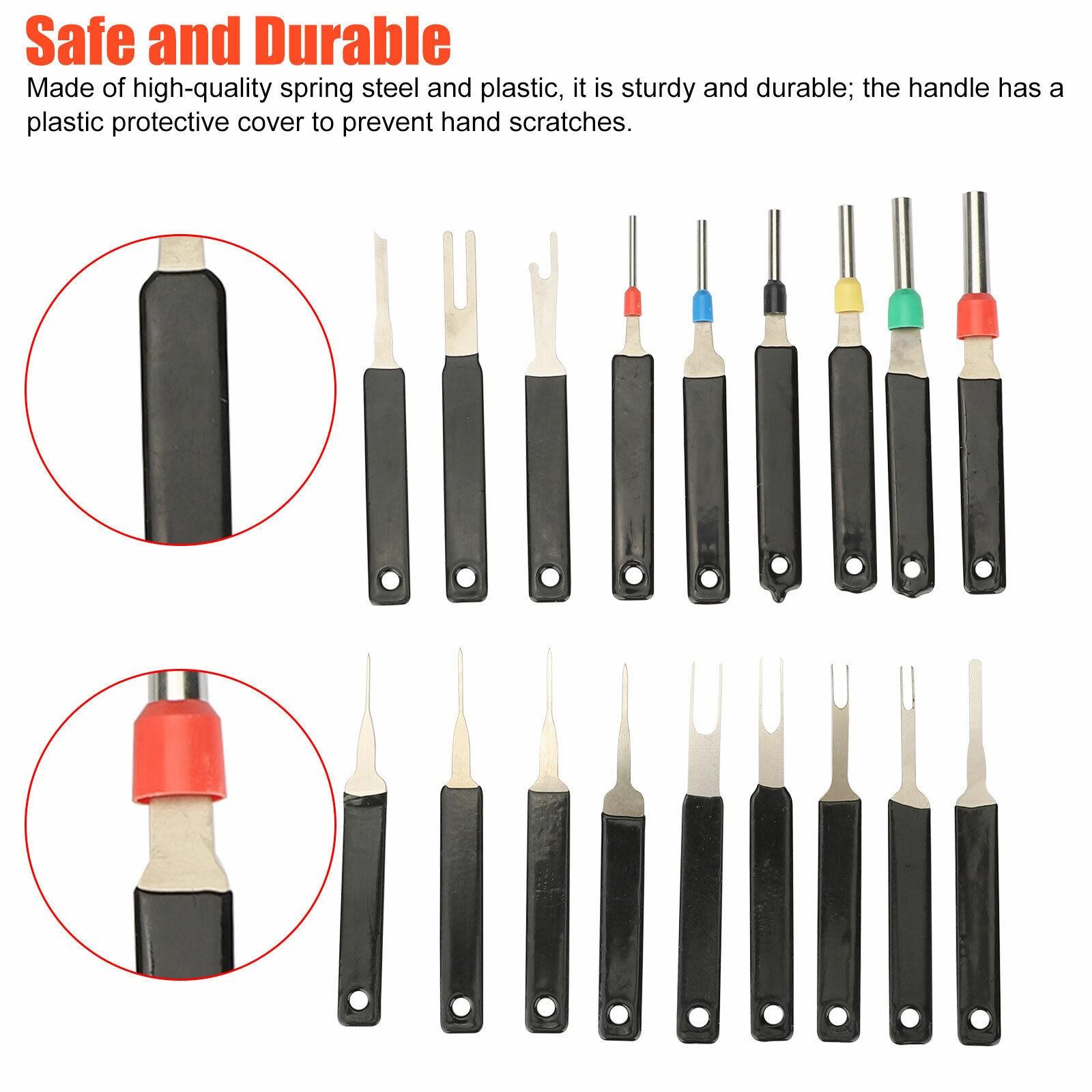 18Pcs Steel Plastic Car Terminal Removal Tool Wire Connector Pin Release Tool N