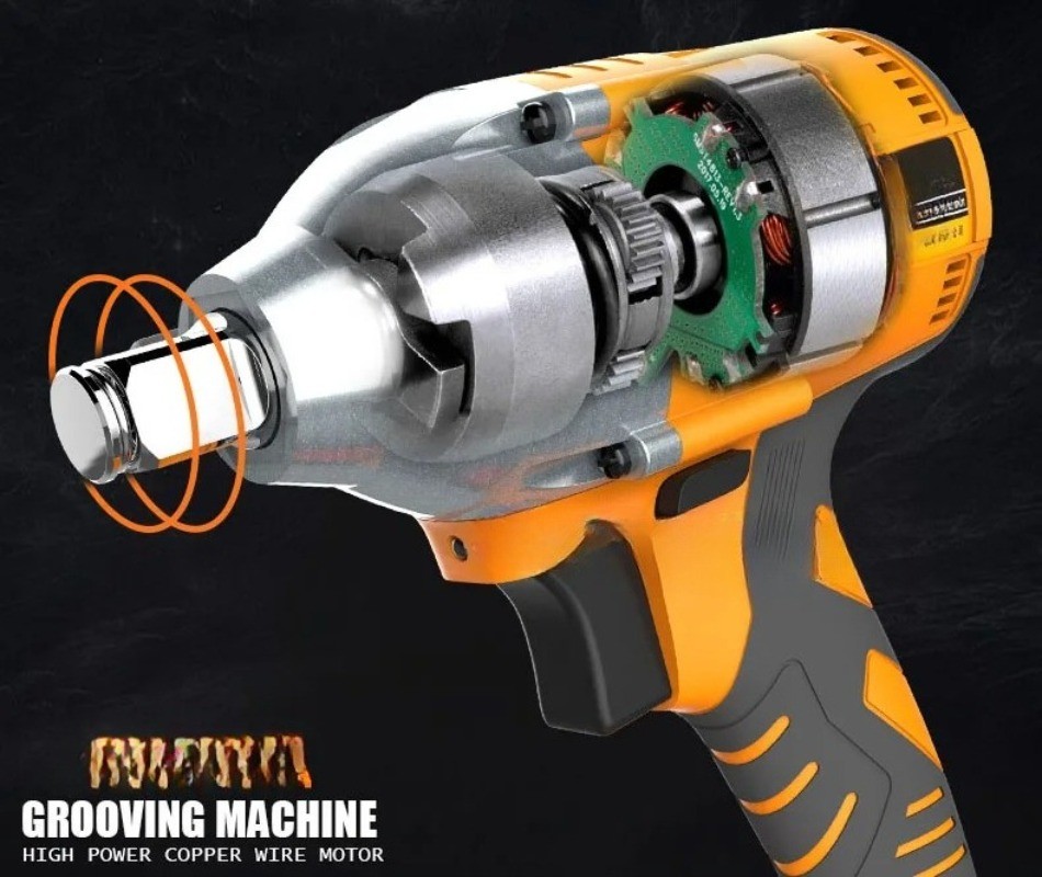 Brushless Electric Charging Wrench Impact Wrench Auto Repair Tool Socket Set
