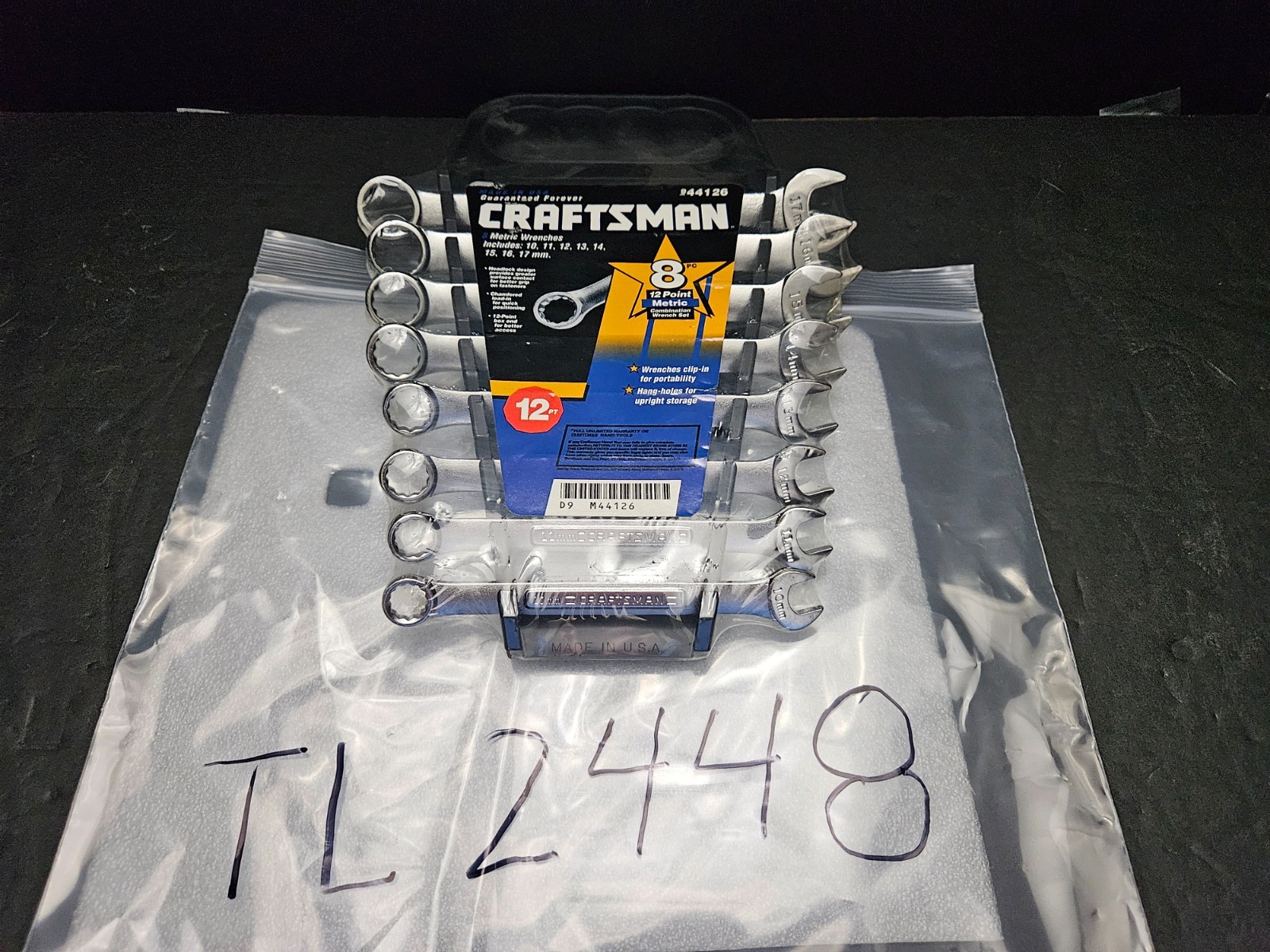 CRAFTSMAN #944126 8 PC 12 PT METRIC 10MM-17MM COMBO WRENCH SET USA (TL2448)