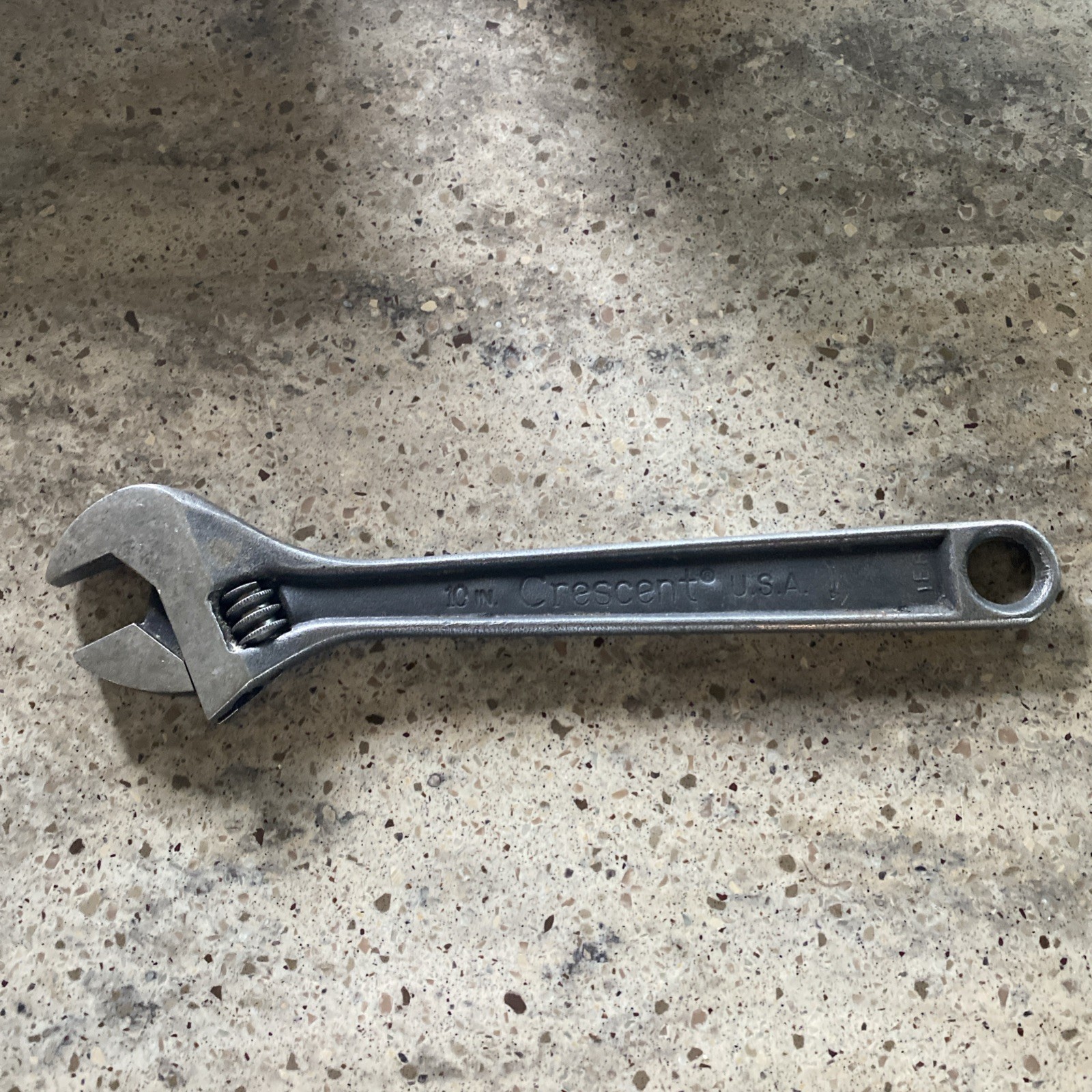 Vintage Crescent Crestoloy 10” Adjustable Wrench Made In USA Black Oxide