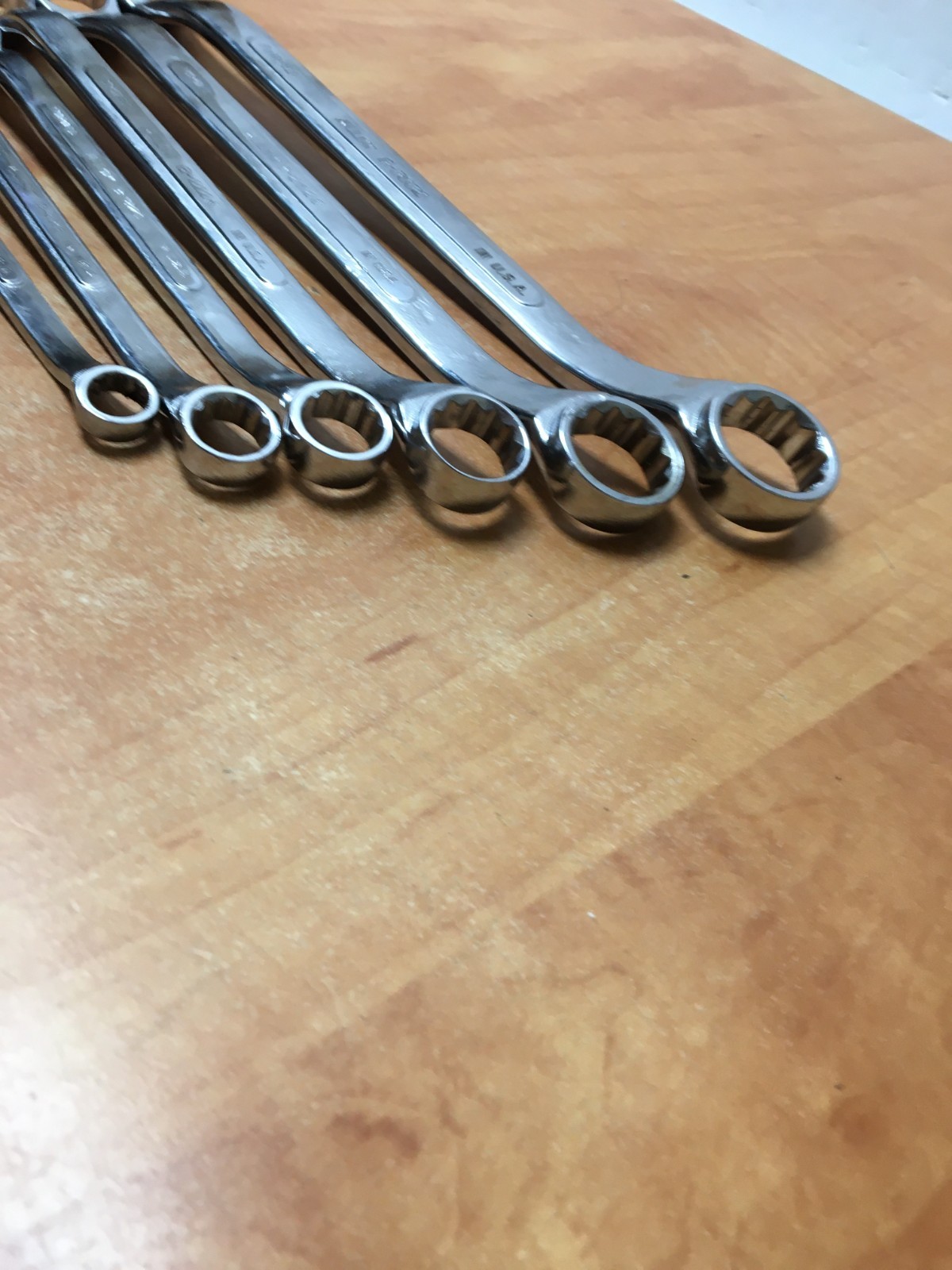 S-K USA 6- Piece SAE Offset Box End Wrench Set 3/8 To 1 In. B-1214 to B-3032