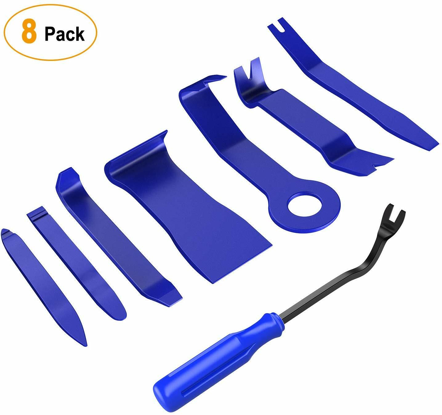 GOOACC 8PCS Auto Trim Removal Tool Kit No-Scratch Pry Tool Kit for Car Fastener
