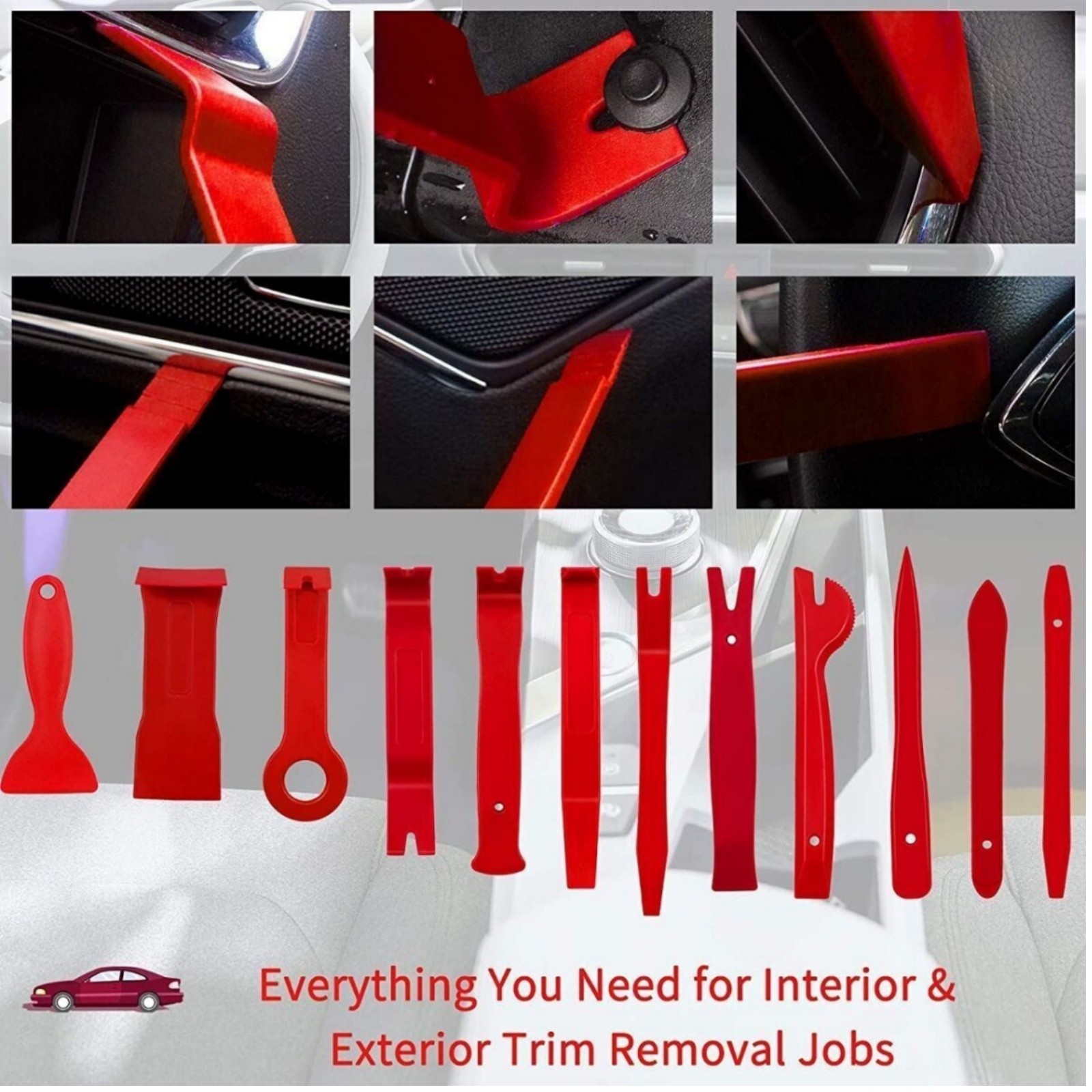 200pcs Car Door Trim Removal Tool Pry Panel Dash Radio Body Clip Installer Kit