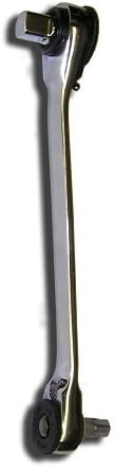 Durable 6-Point Ratchet Wrench in Polished Alloy Steel – 7.75 Inches Long
