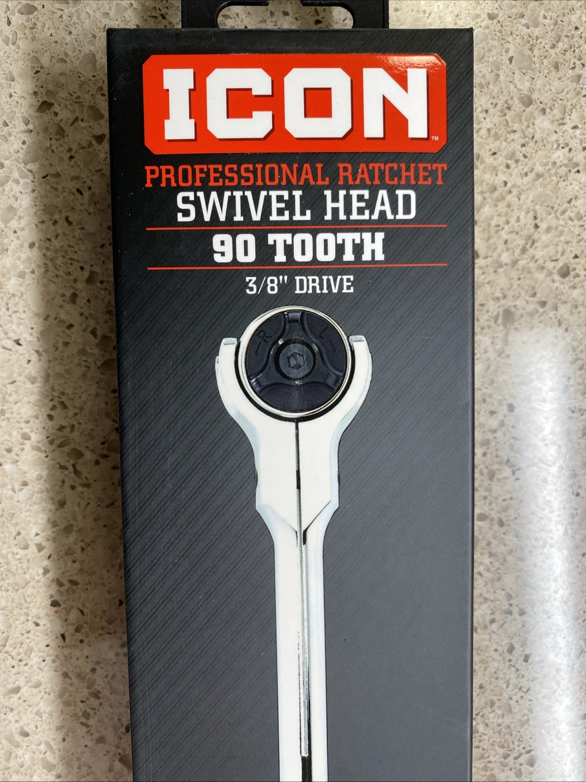 NEW ICON R2SW 3/8» Professional Swivel Head 90 Tooth Ratchet 64698