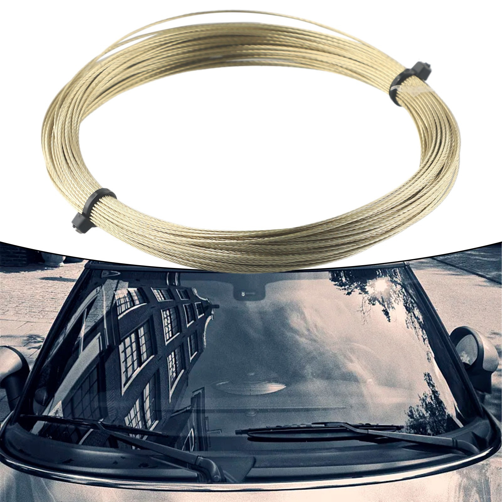 Gold Car Windshield Disassembly Tool To Remove Windshield Wire 22m 0.8mm
