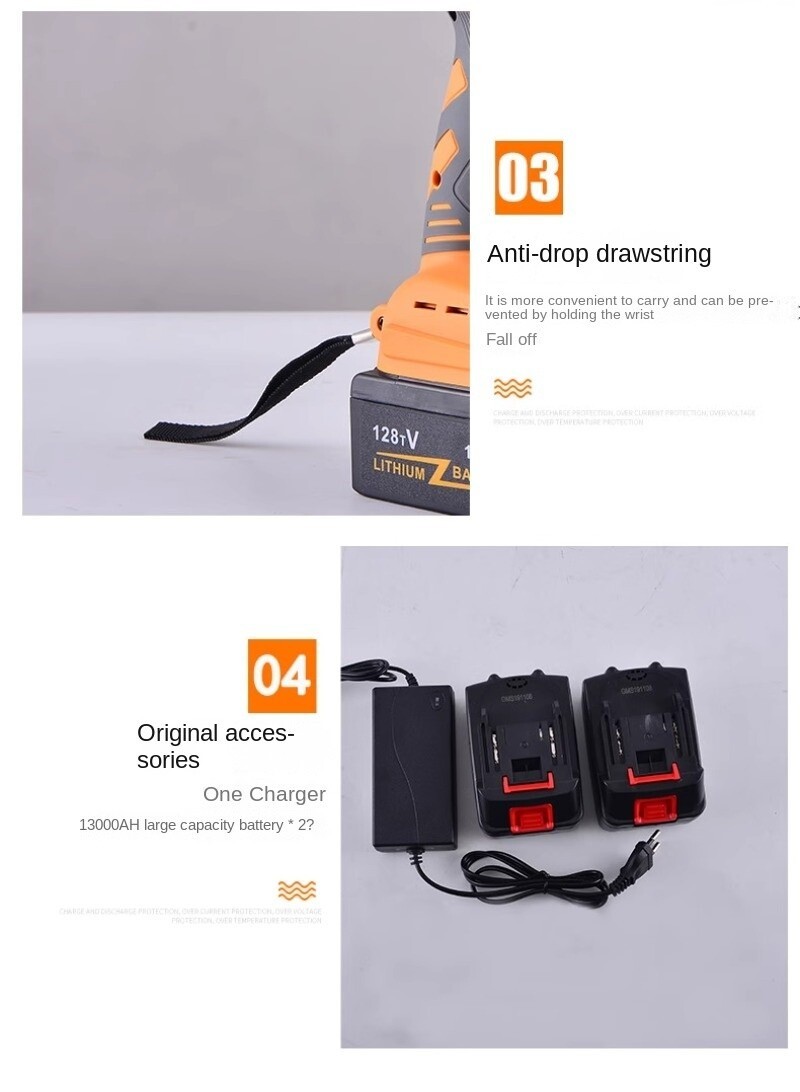 Brushless Electric Charging Wrench Impact Wrench Auto Repair Tool Socket Set