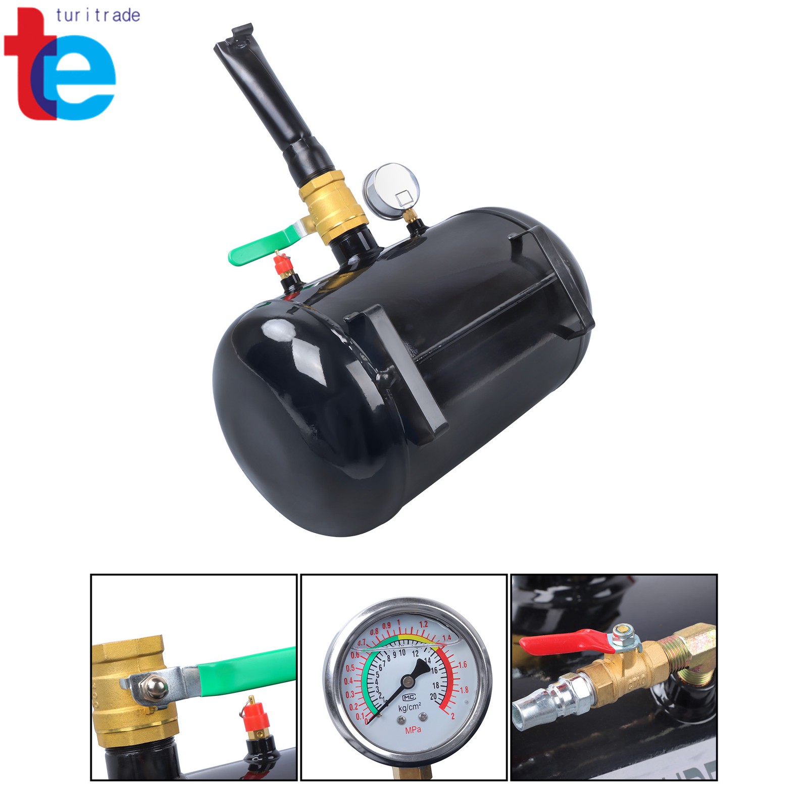 5 Gallon Seating Inflator Truck ATV Air Tire Bead Seater Blaster Tool set