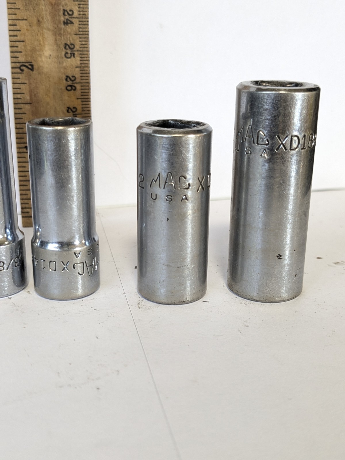 MAC TOOLS 5 PIECE 3/8 DRIVE SAE. DEEP 6 POINT SOCKET SET 1/4″ THROUGH 9/16 INCH