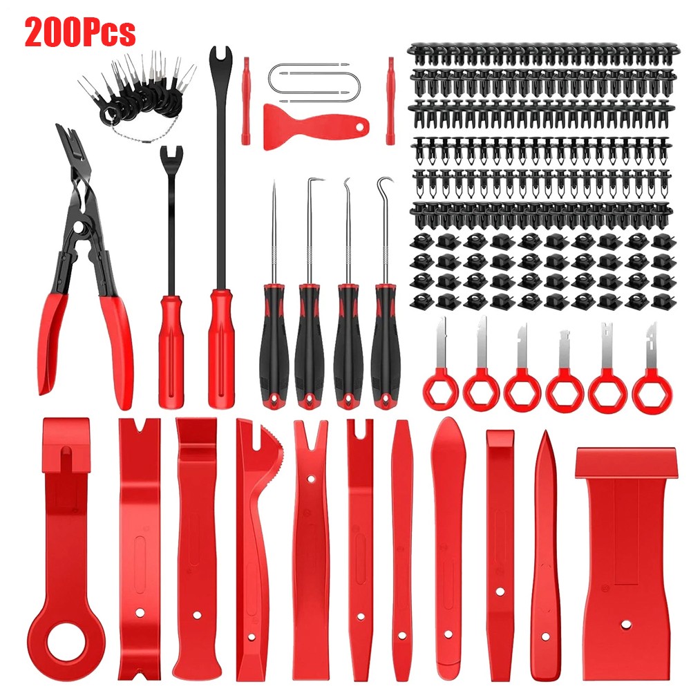 Car Trim Removal Tool Set Hand Tools Pry Bar Panel Door Interior Clip Kit