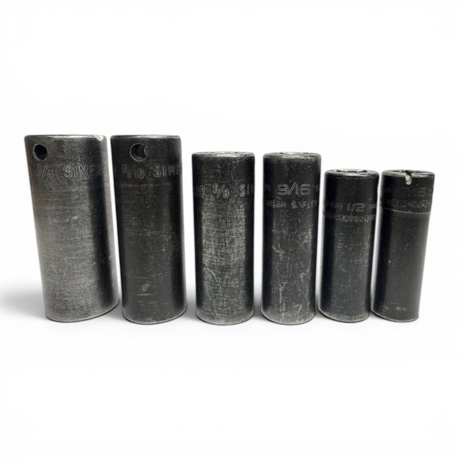 Snap-on 3/8” Drive SAE Deep Impact Socket Set 6pc SIMF 6pt 7/16-3/4 USA