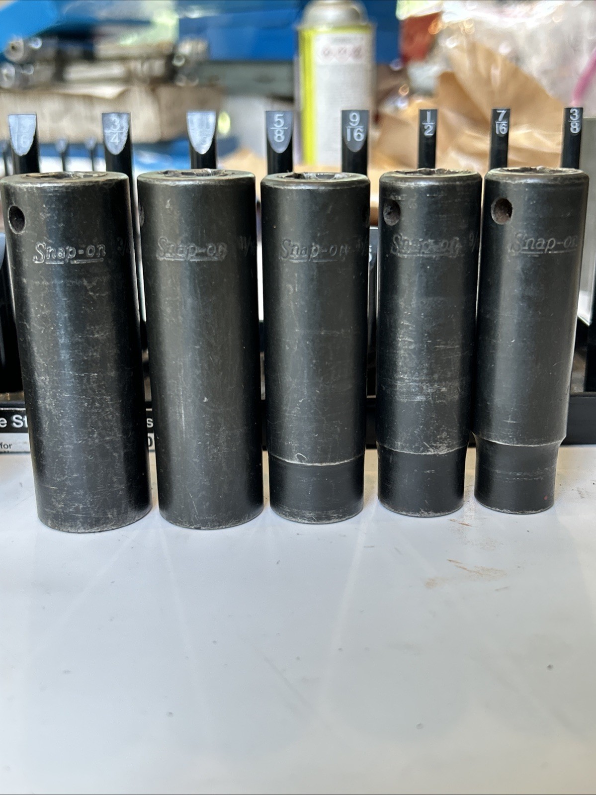 Snap On 313SIM 313SIMA 8pc 1/2” To 1” 1/2”dr SAE 6PT Deep Impact Socket Set