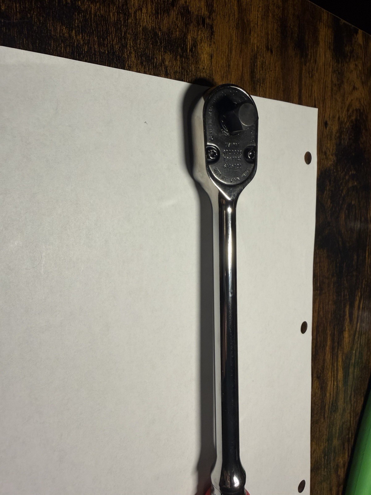 Snap-on Tools USA NEW 3/8″ Drive RED Soft Grip LONG Fixed Head Ratchet FHL80
