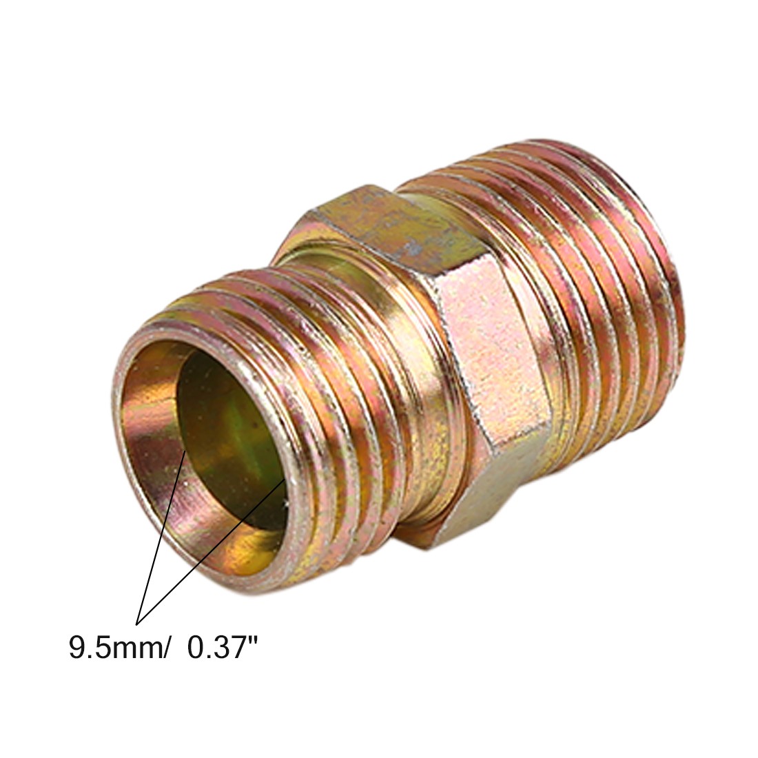 2pcs 3/8″ NPT to M16x1.5mm Male Air Pipe Fitting Adapter Connector