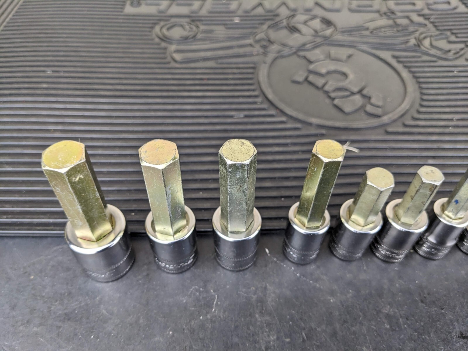 #be218 Snap-On 11pc Metric Hex Allen Socket Set 3/8″ Drive 4mm to 14mm 211EFAMY